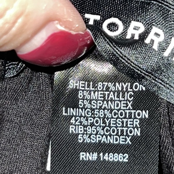 Torrid Jogger Stretch Waist Front Pockets Versatile Black Sparkle Size1X Cropped - Picture 9 of 13